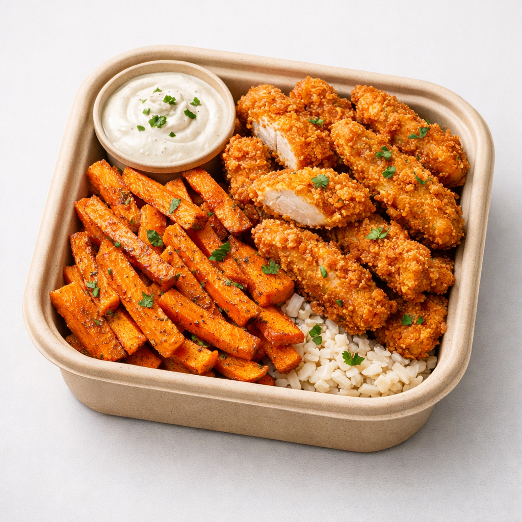 Air-Fried Classic: Chicken & Sweet Potato Fries